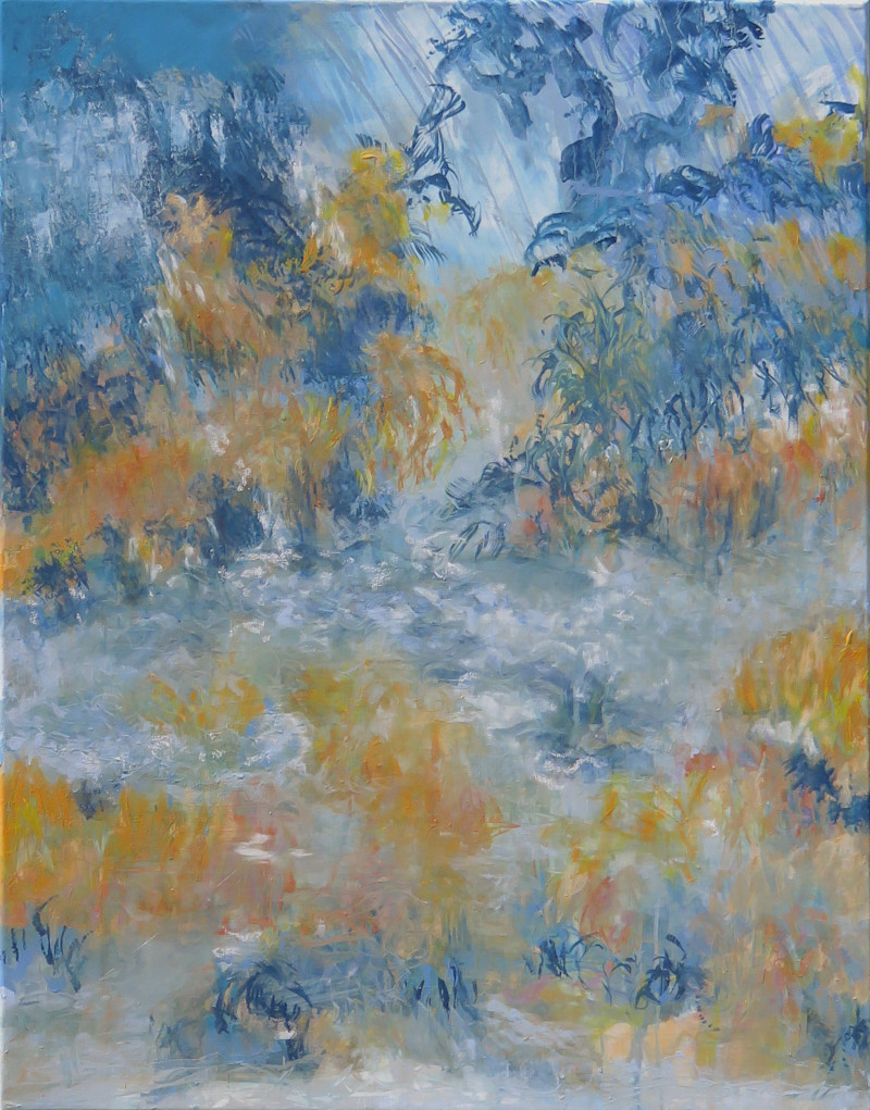 pluie d'orage - peinture 90 x 70